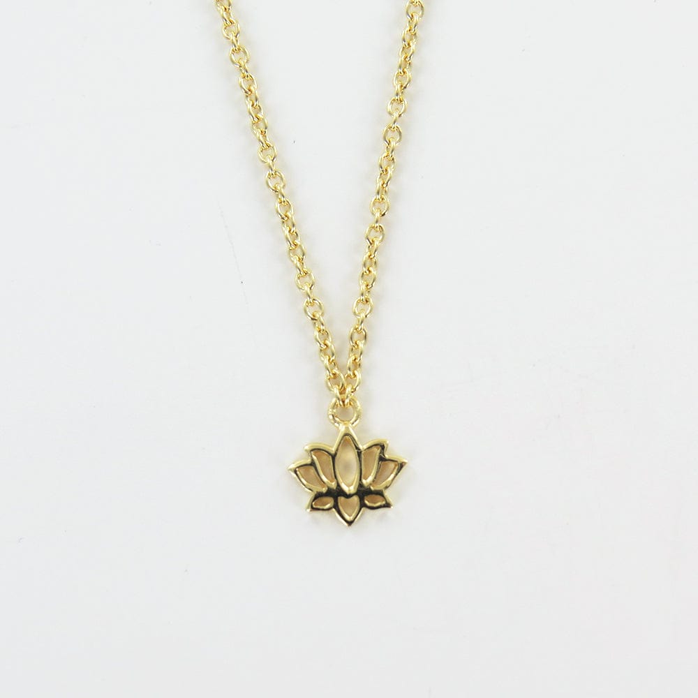 NKL-VRM Very Tiny Gold Lotus Necklace