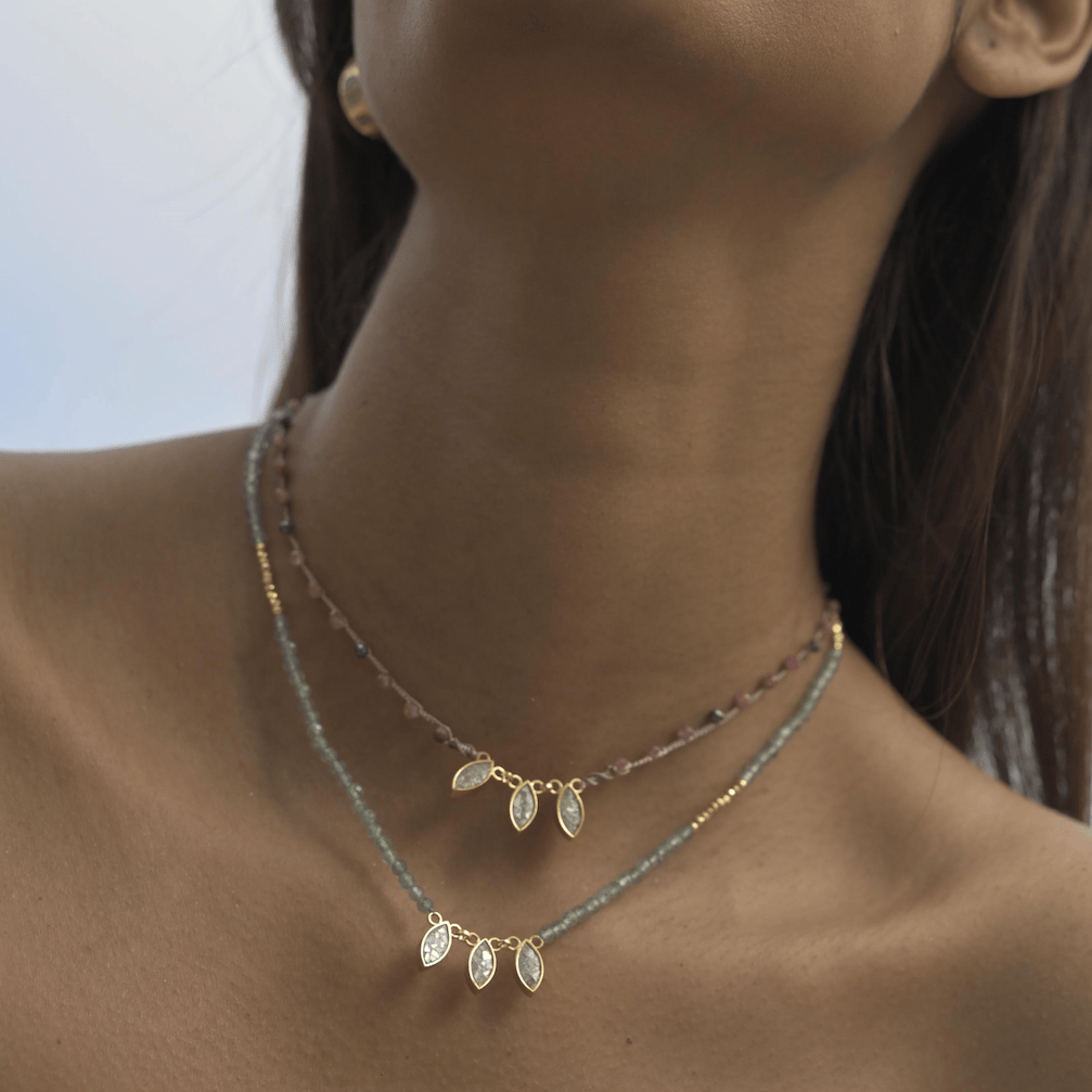 NKL-VRM Zera Gold Vermeil Beaded Necklace