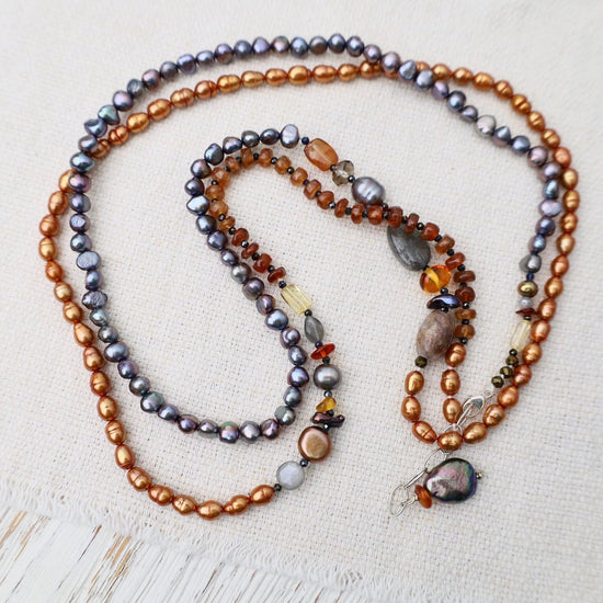 NKL Warm & Cool Mix Long Necklace