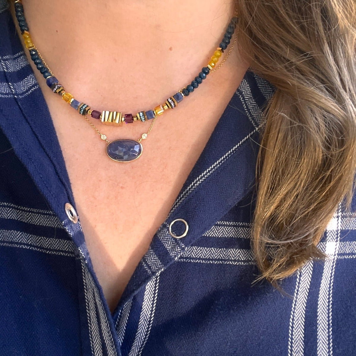 NKL Wave Precious Flow Necklace Gold Energy