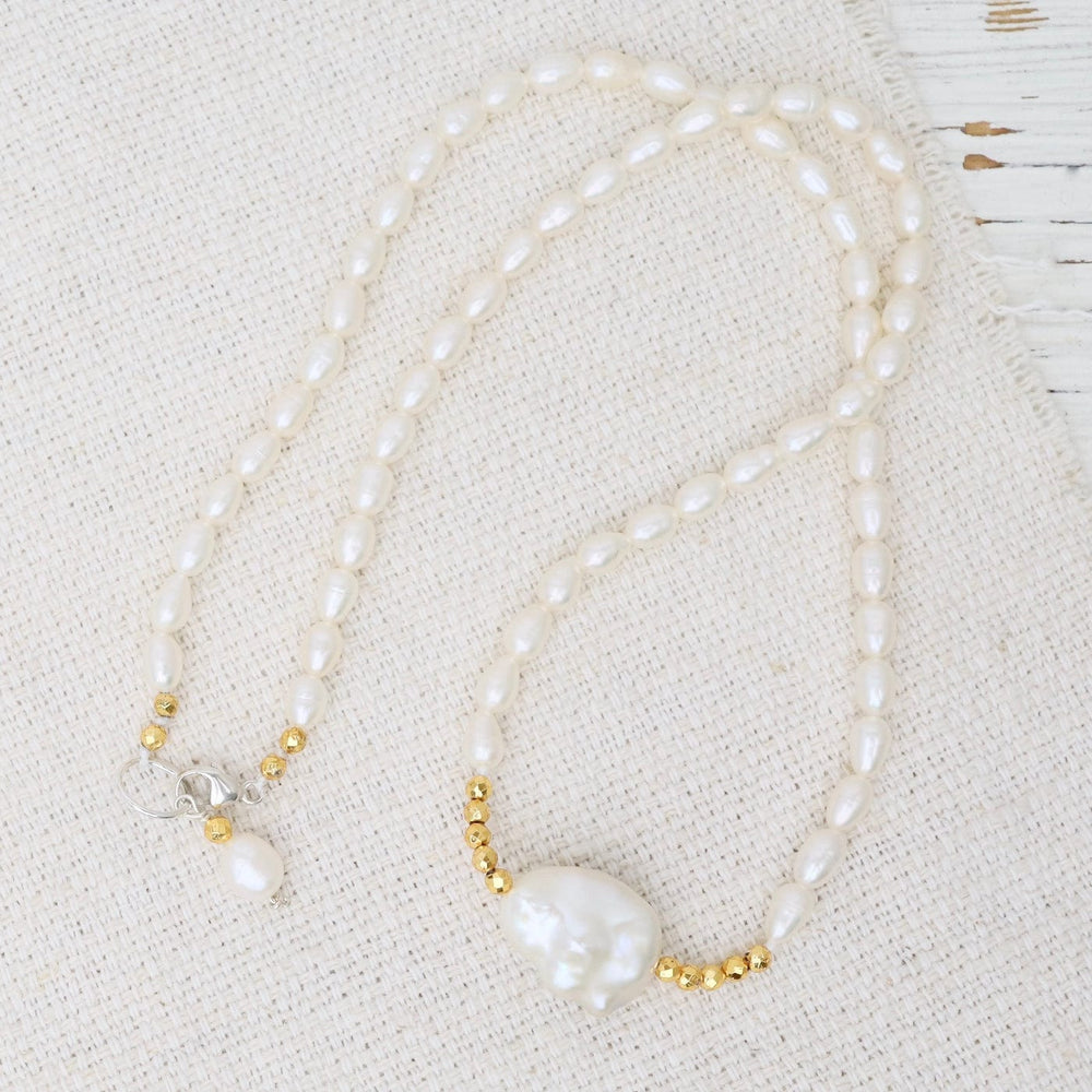 
                  
                    NKL White Pearl Nugget Necklace
                  
                