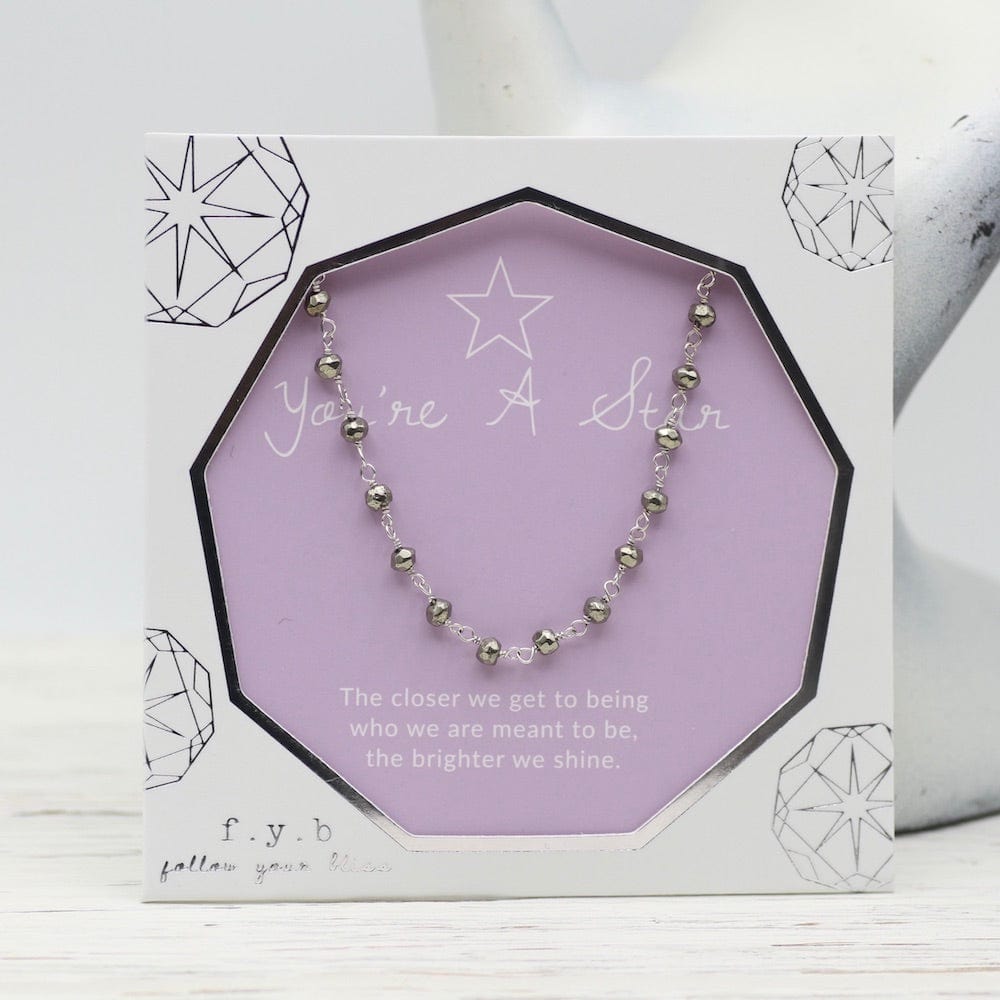 
                      
                        NKL You're A Star ~ Wish Choker ~ Silver Pyrite
                      
                    