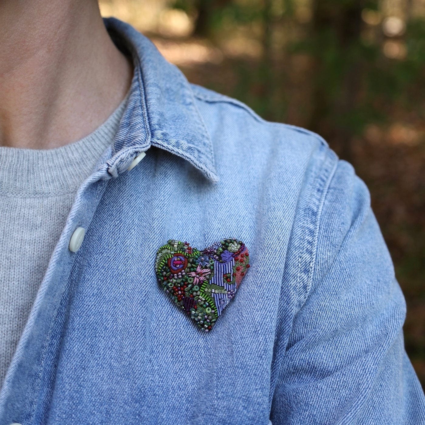 PIN Blooming Heart Brooch Pin