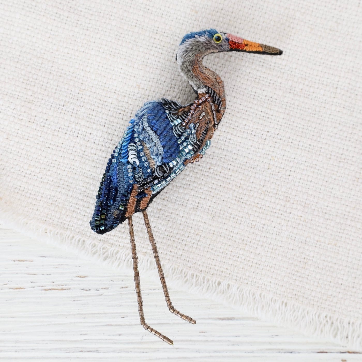 PIN Blue Heron Brooch Pin