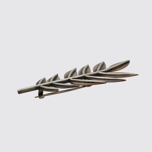 PIN Copper & Sterling Silver Small Ash Leaf Pin