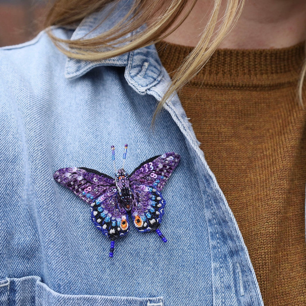 PIN Eastern Black Swallowtail Butterfly Brooch Pin