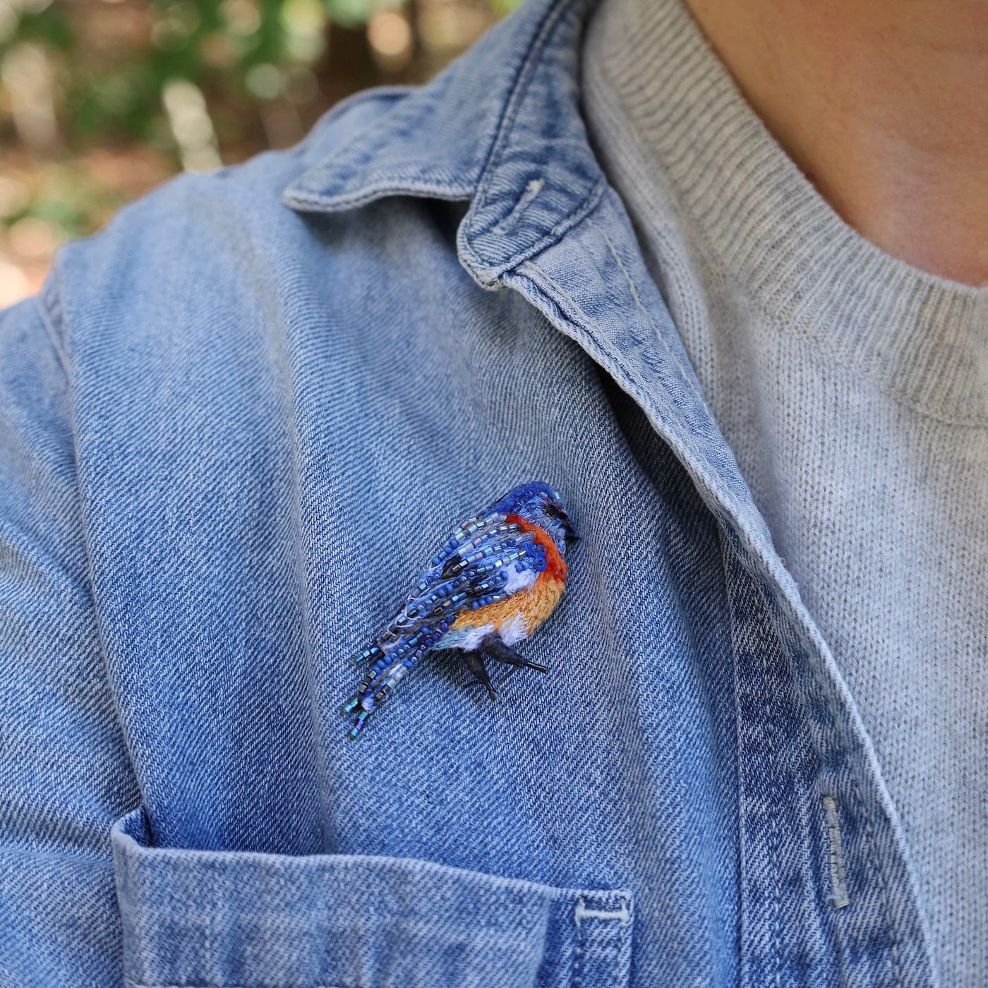 PIN Eastern Bluebird Brooch Pin