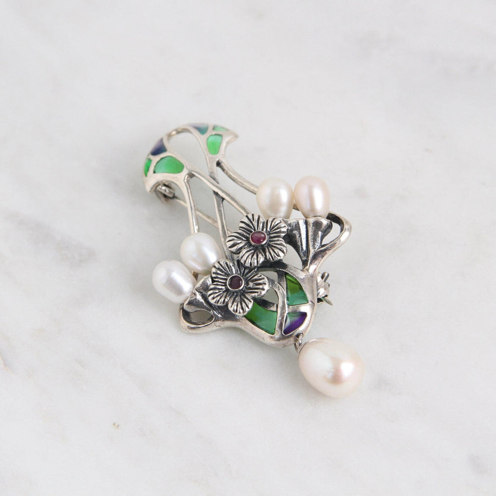 
                      
                        PIN Enameled Art Nouveau Flower Basket Pin
                      
                    