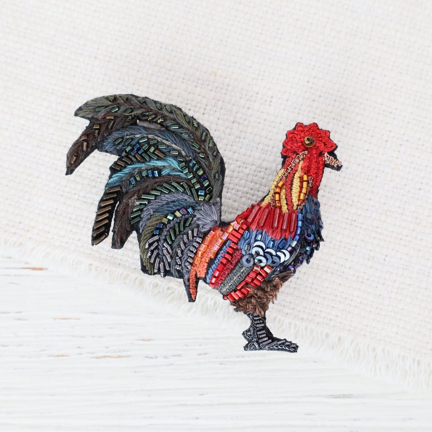 PIN Farm Rooster Brooch Pin