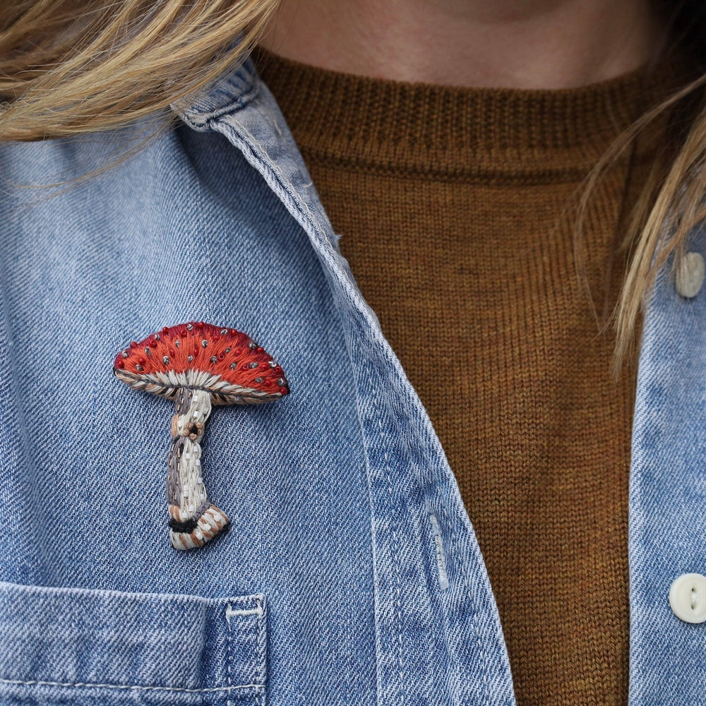 PIN Fly Amanita Mushroom Brooch Pin