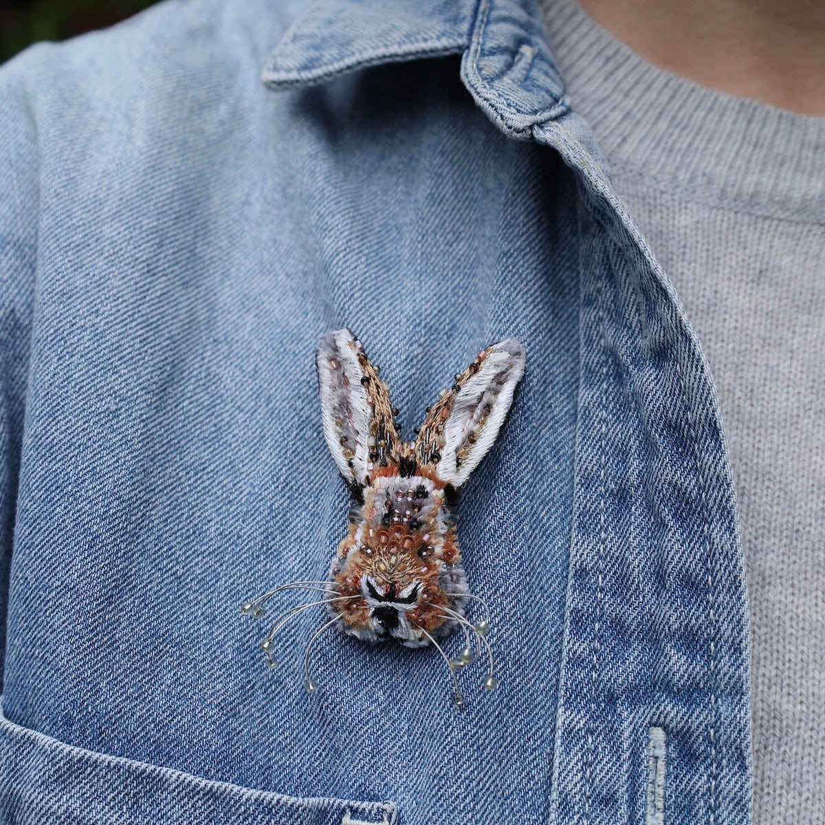 Giant Rabbit Brooch Pin – Dandelion Jewelry