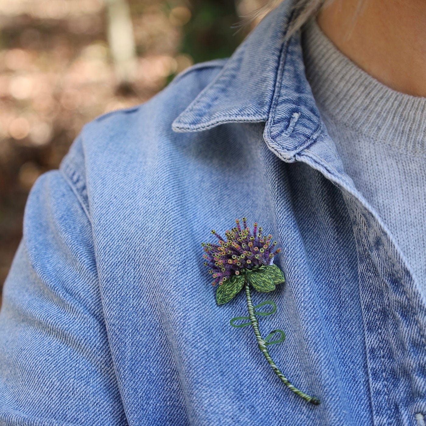 PIN Globe Amaranth Brooch Pin