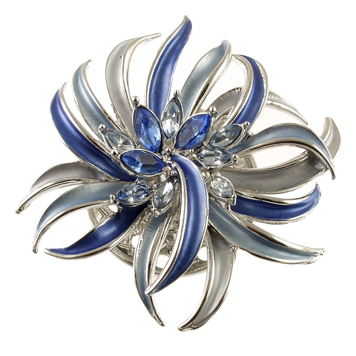 PIN-JM Blue Spider Mum  Magnetic Brooch