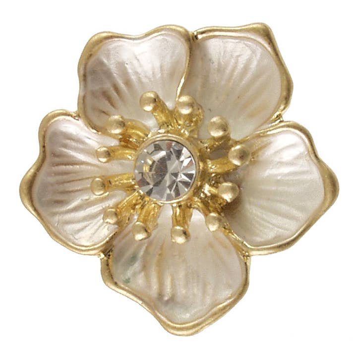 PIN-JM Crystal Apple Blossom Magnetic Brooch