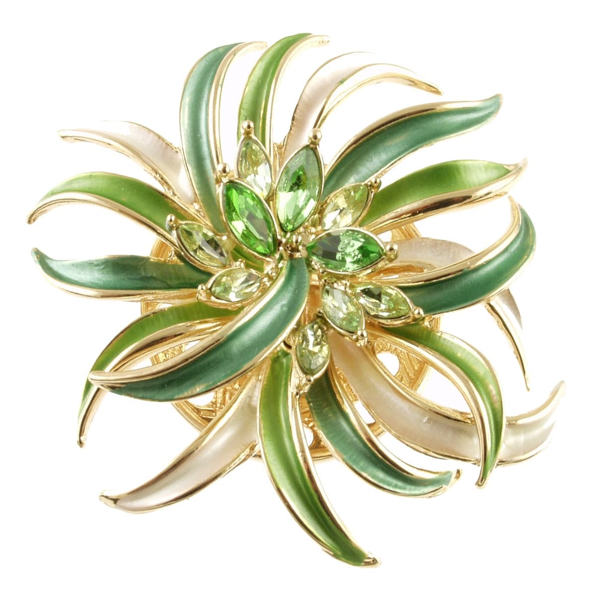 PIN-JM Green Spider Mum Magnetic Brooch