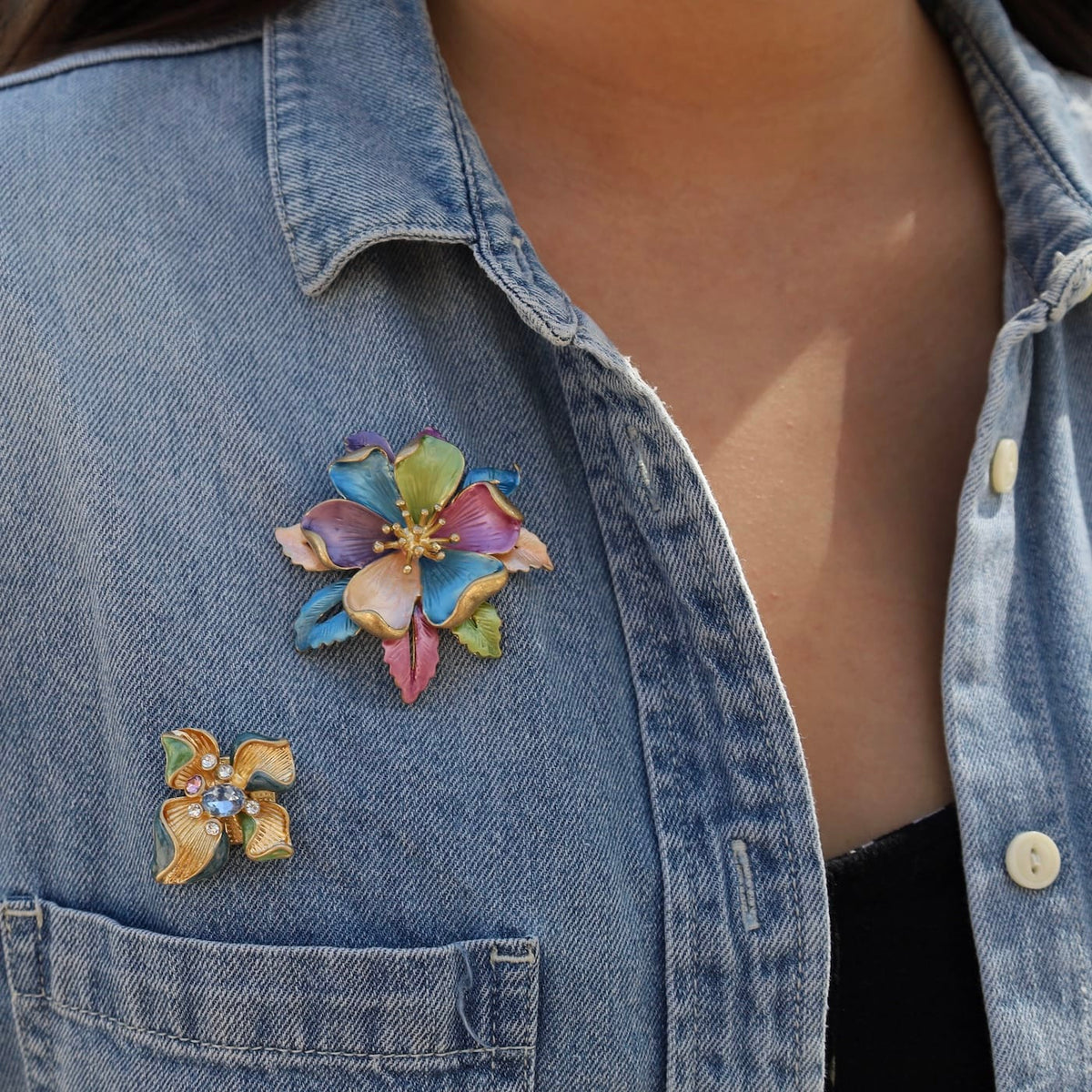 PIN-JM Prismatic Blossom Magnetic Brooch