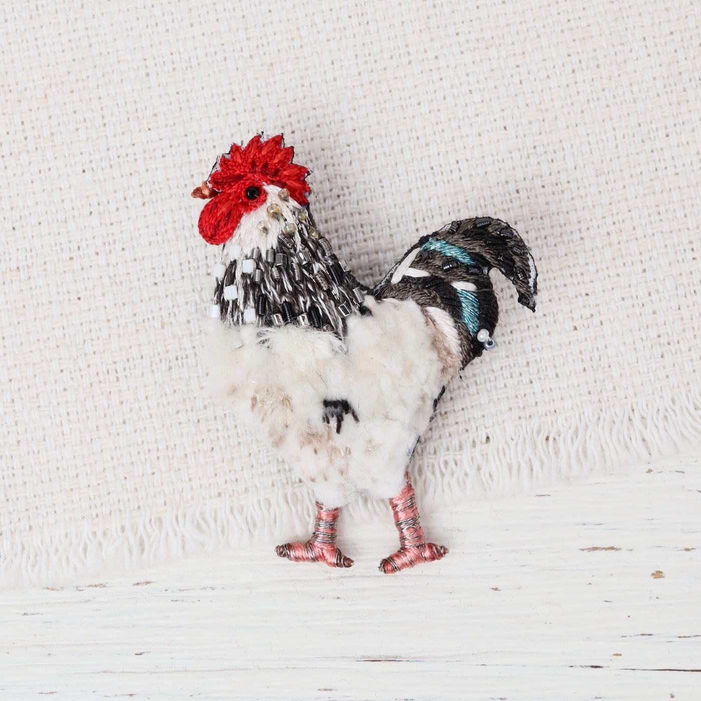 PIN Light Sussex Chicken Brooch Pin