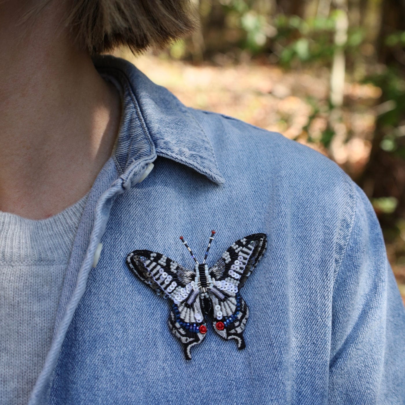 PIN Old World Swallowtail Butterfly Brooch Pin