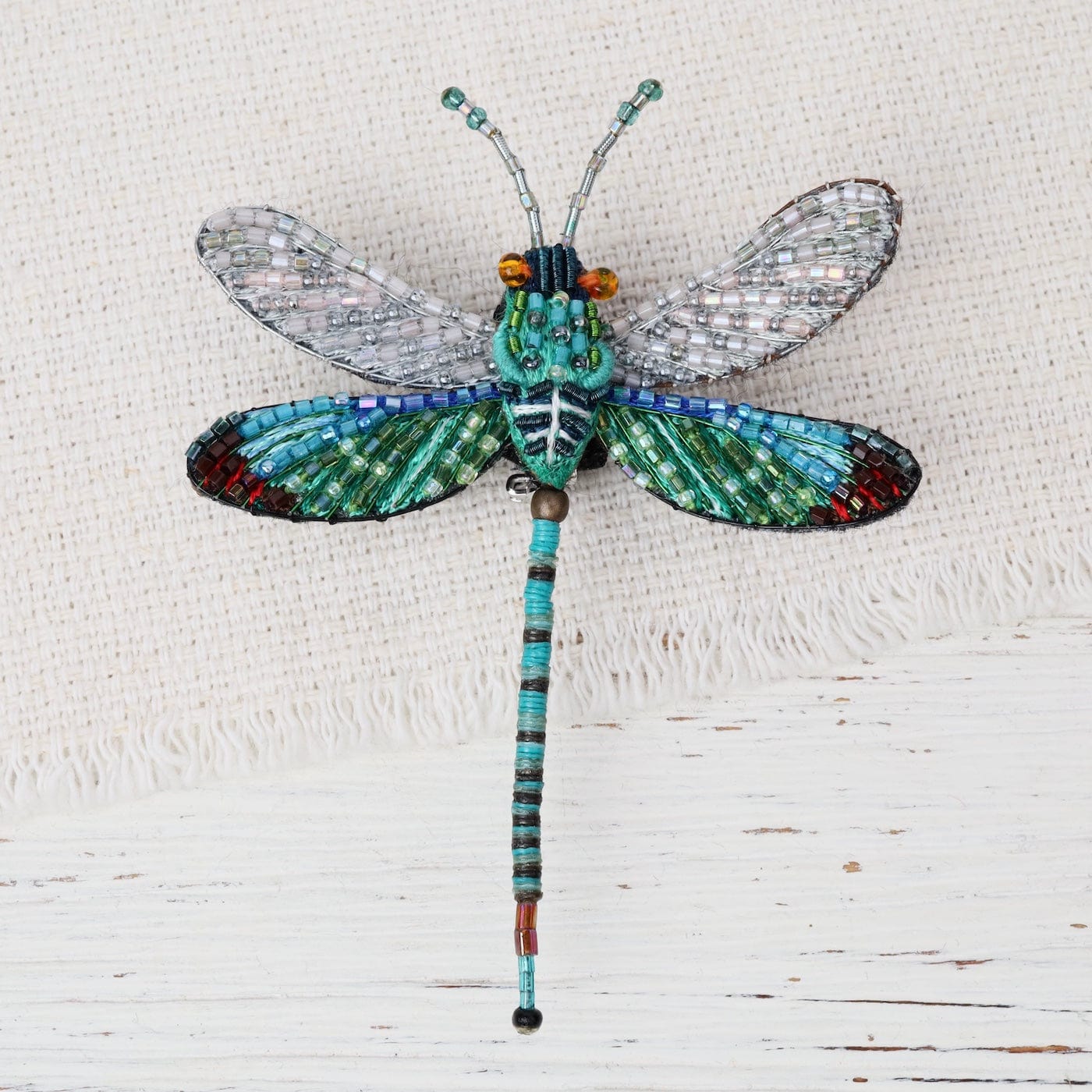 PIN Oriental Greenwing Dragonfly Brooch Pin