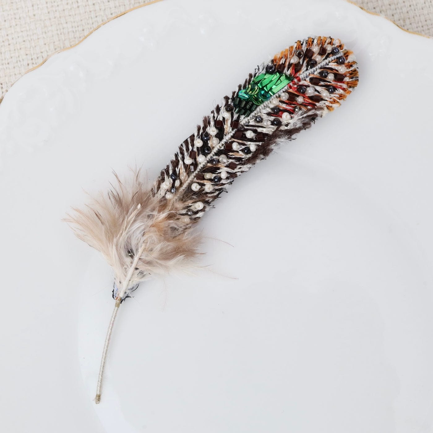PIN Peacock Pheasant Feather Brooch Pin