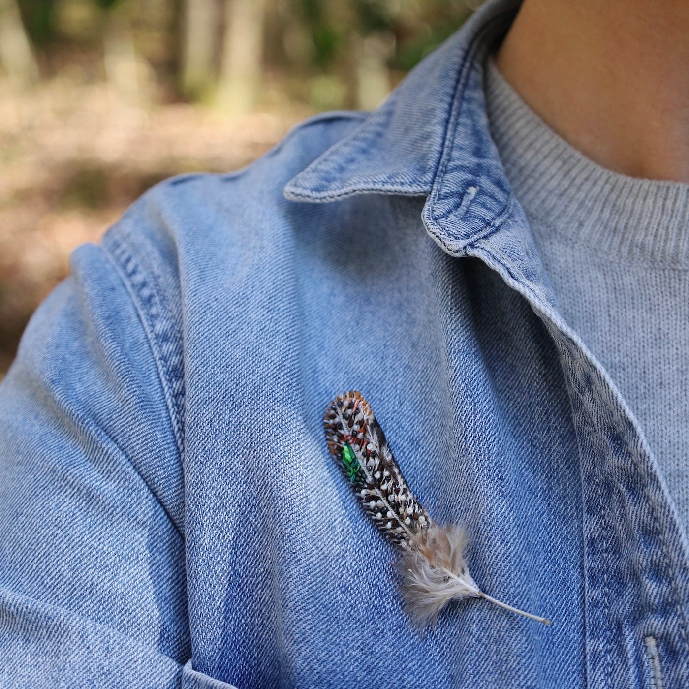 PIN Peacock Pheasant Feather Brooch Pin