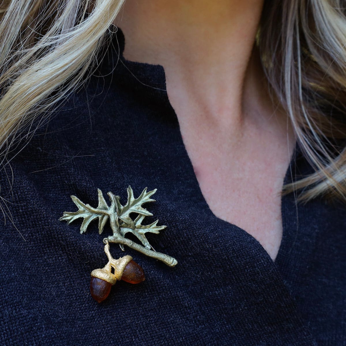 PIN Pin Oak Brooch