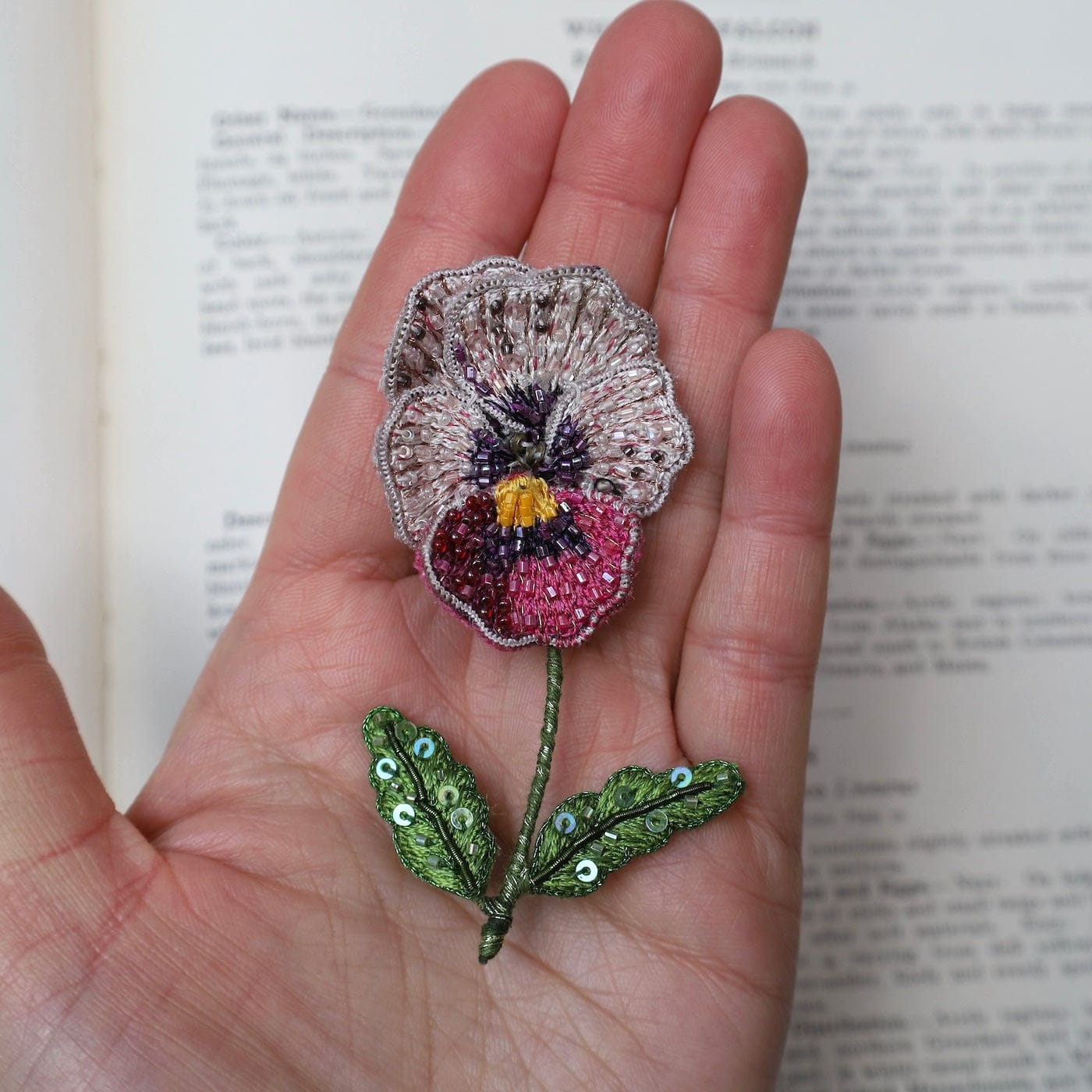 PIN Pink Pansy Brooch Pin