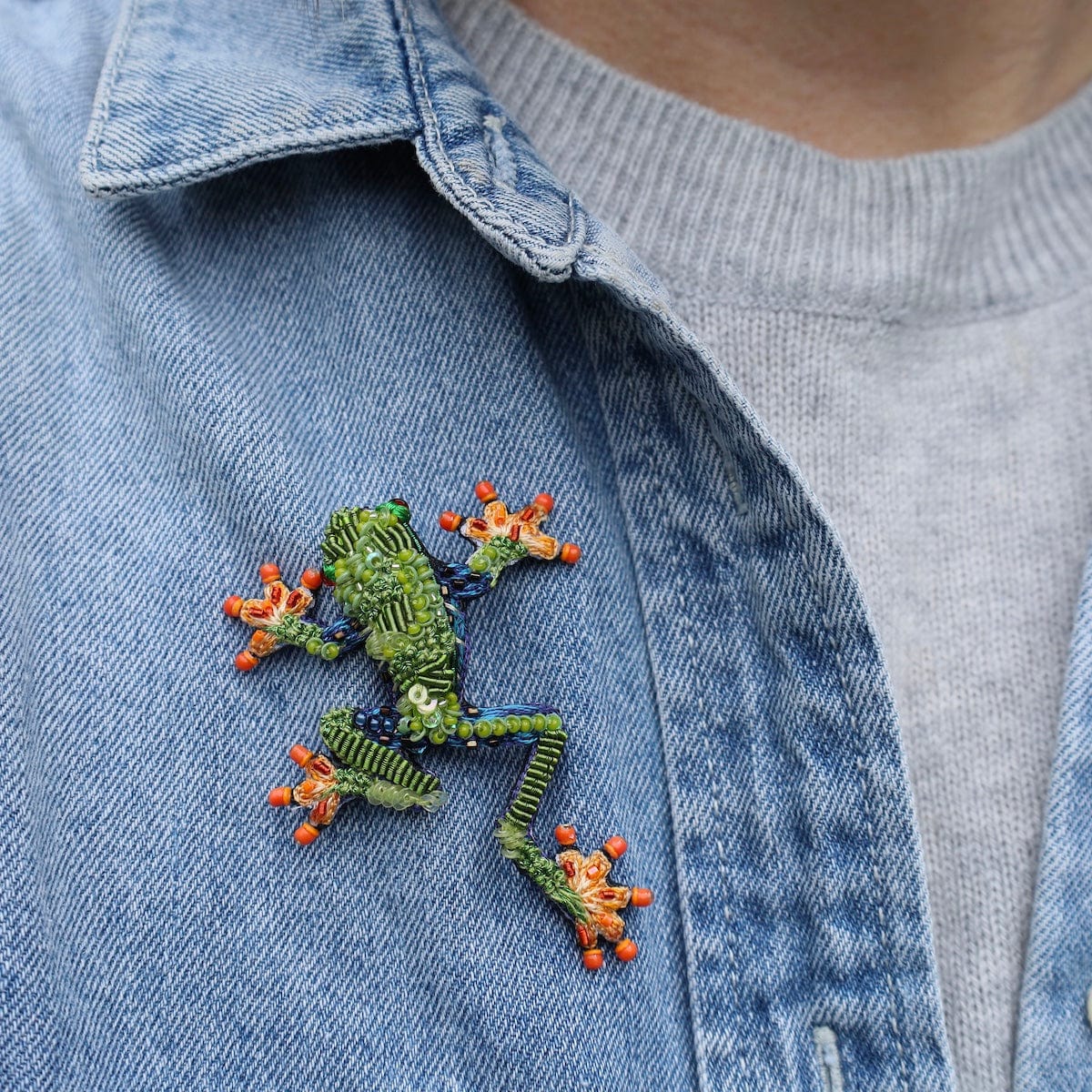 Red Eyed Tree Frog Brooch Pin – Dandelion Jewelry