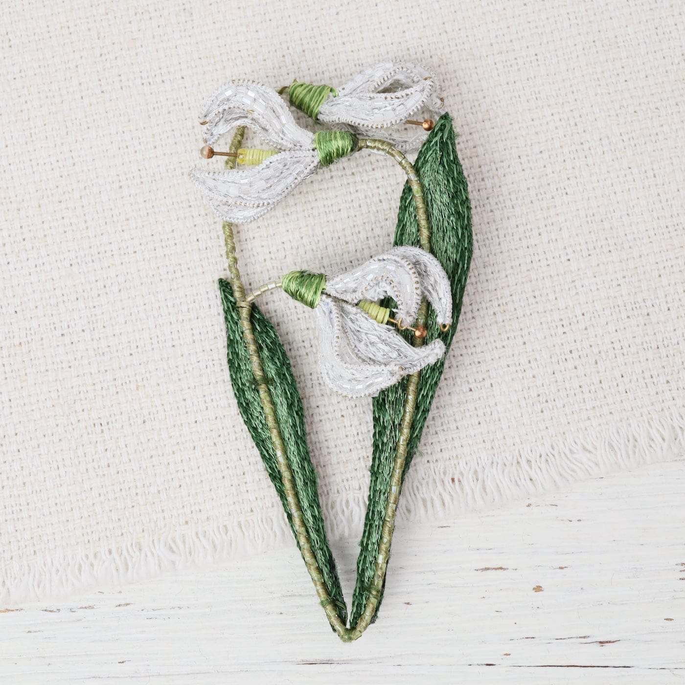 PIN Snowdrop Flower Brooch Pin