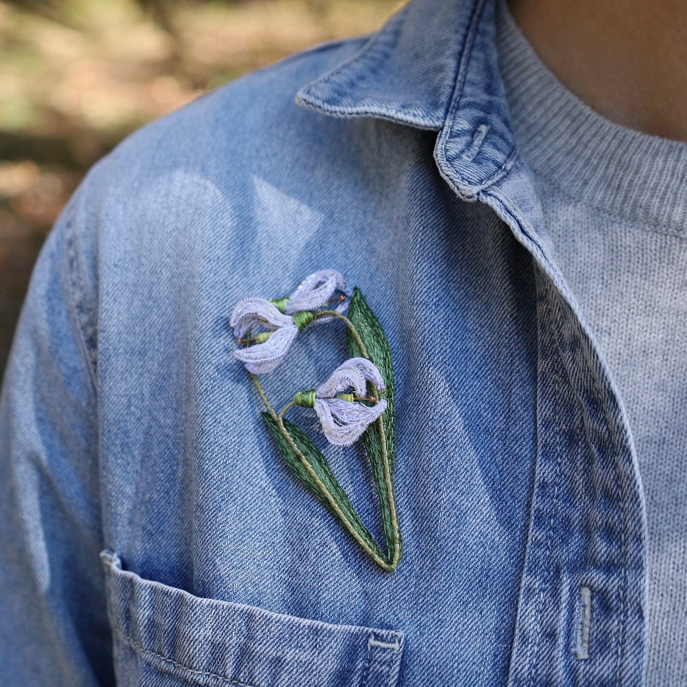 PIN Snowdrop Flower Brooch Pin