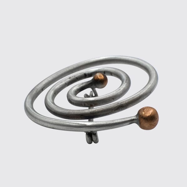 PIN Sterling Silver & Copper Spiral Pin