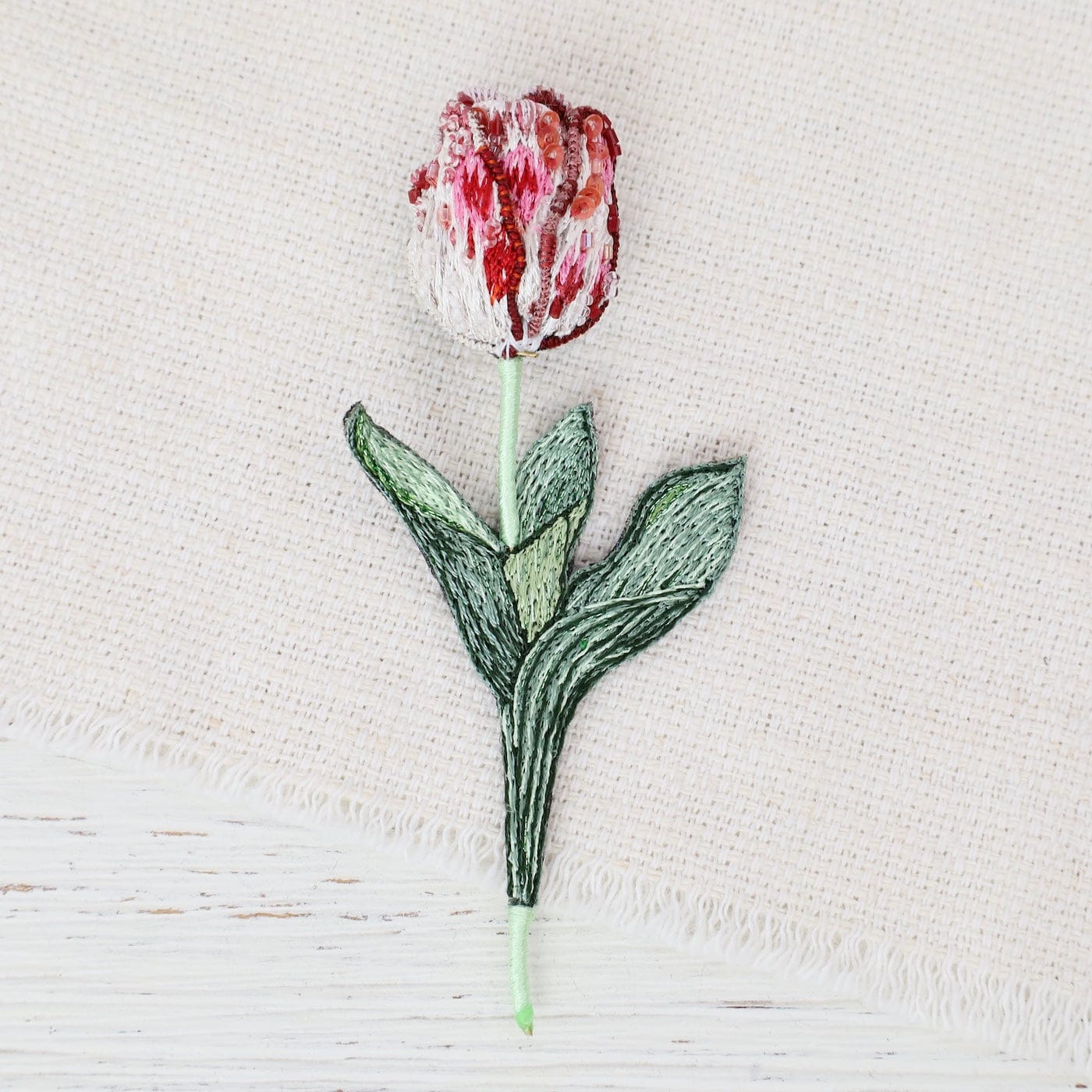 PIN Striped Tulip Brooch Pin