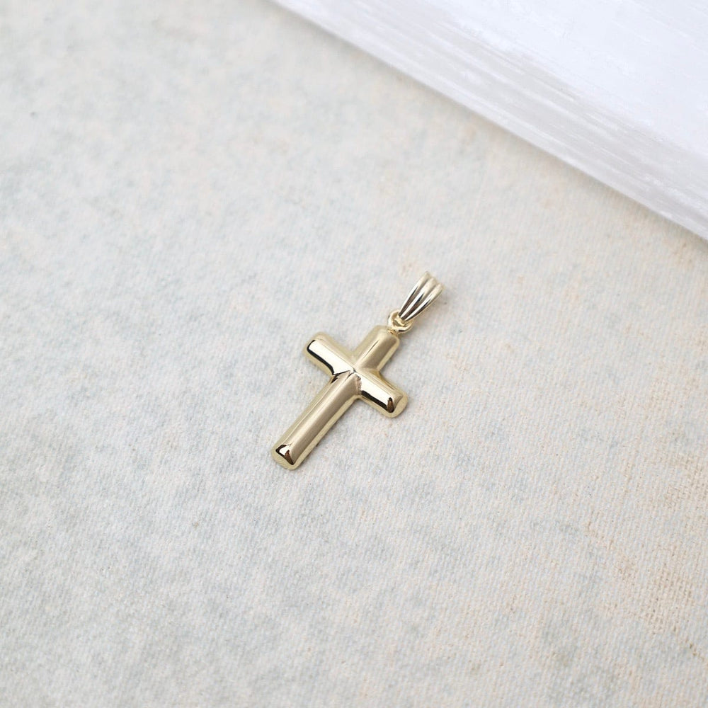 
                      
                        PND-14K 14k Small Plain Knife Edge Cross Pendant
                      
                    