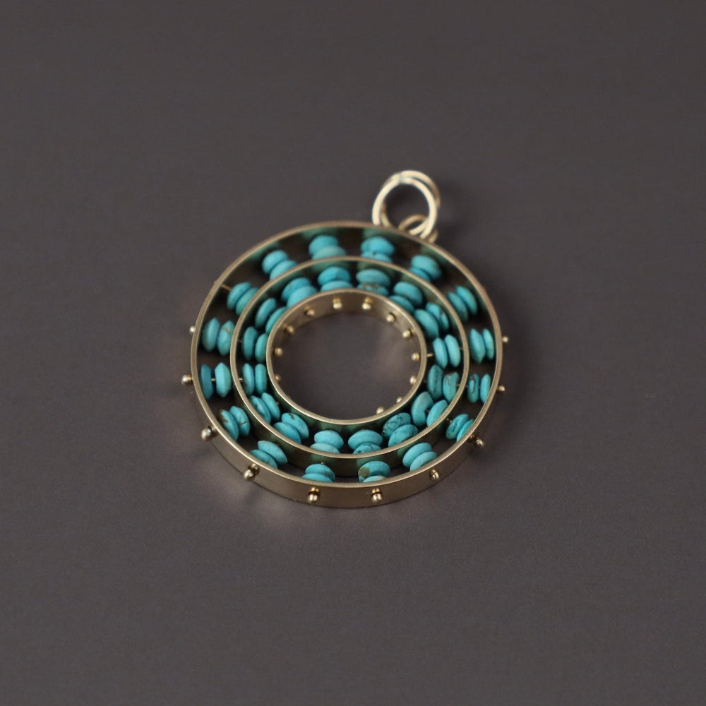 
                  
                    PND-14K Persian Turquoise Concentric Pendant
                  
                