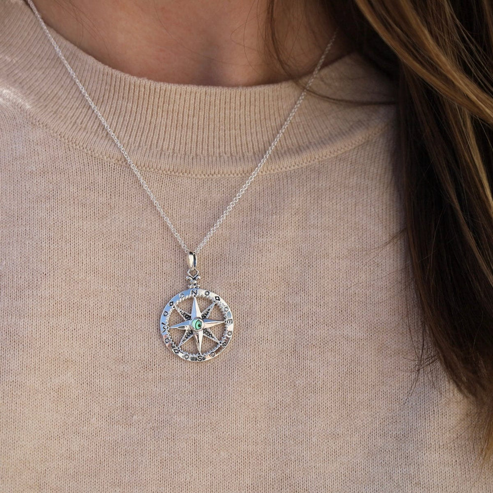 
                  
                    PND Sterling Silver Compass Pendant Necklace
                  
                