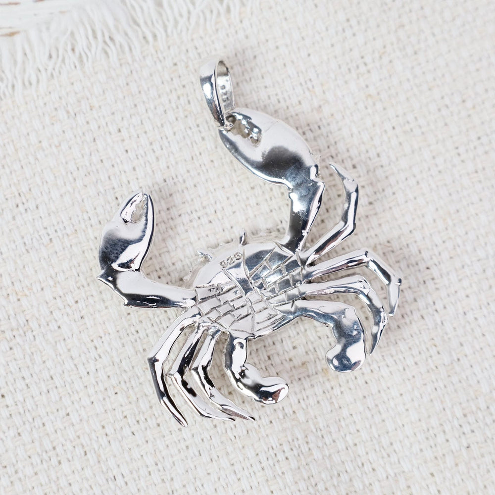 
                  
                    PND Sterling Silver Crab Pendant with Abalone Inlay -
                  
                