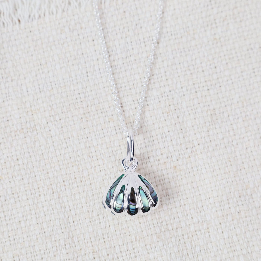 
                  
                    PND Sterling Silver Double Shell with Pearl Pendant -
                  
                