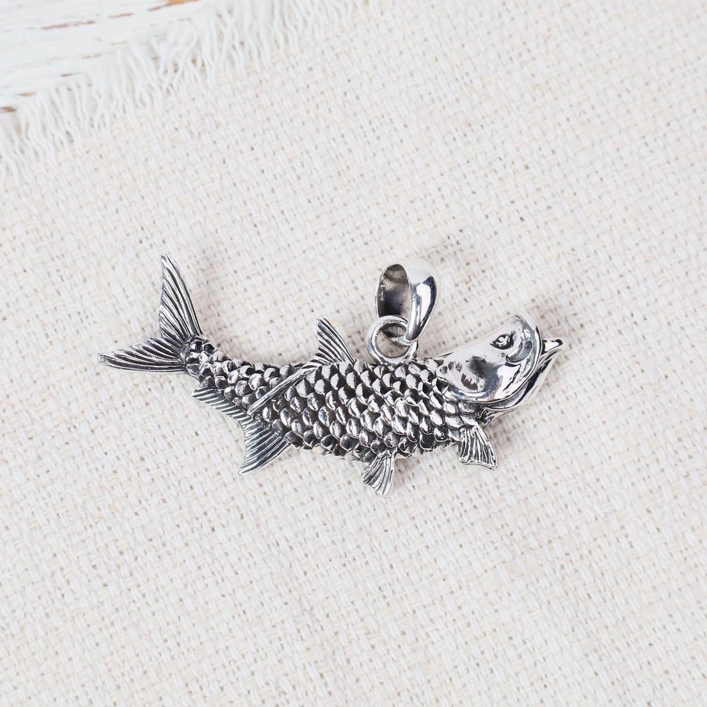 PND Sterling Silver Large Fish Pendant - Pendant Only