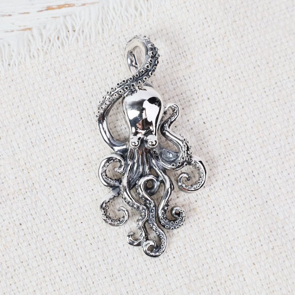 PND Sterling Silver Large Octopus Pendant - Pendant On