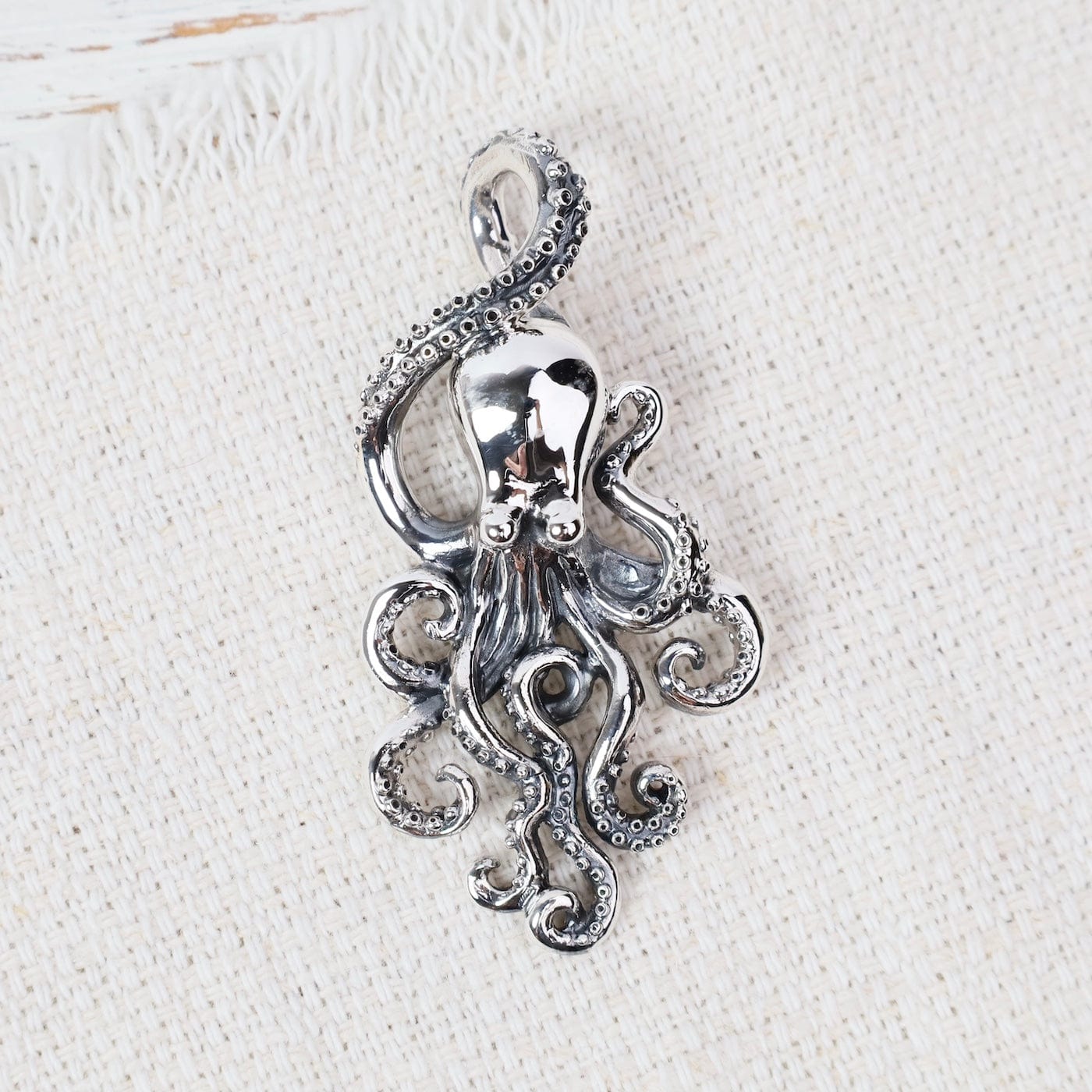 PND Sterling Silver Large Octopus Pendant - Pendant On