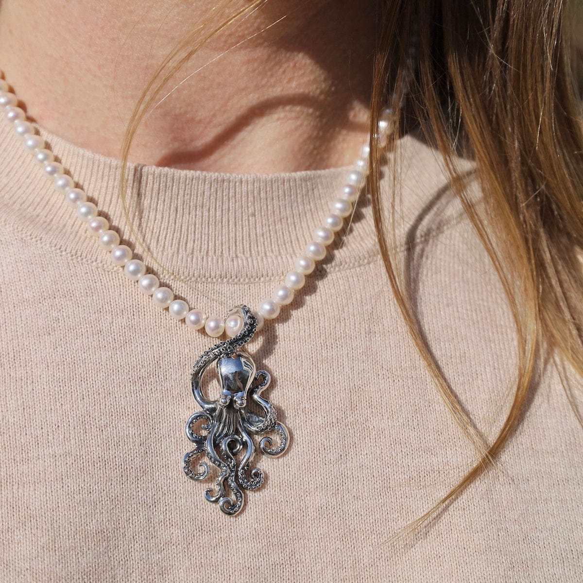 PND Sterling Silver Large Octopus Pendant - Pendant Only