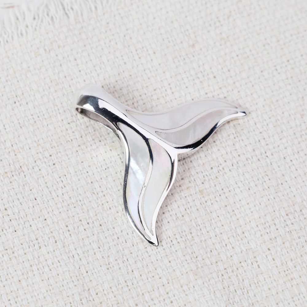
                  
                    PND Sterling Silver Large Whale Tail with Mother Of Pe
                  
                
