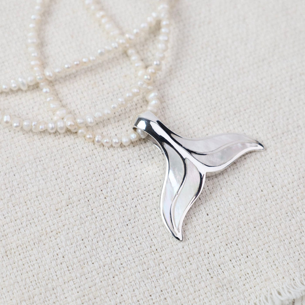 
                  
                    PND Sterling Silver Large Whale Tail with Mother Of Pe
                  
                