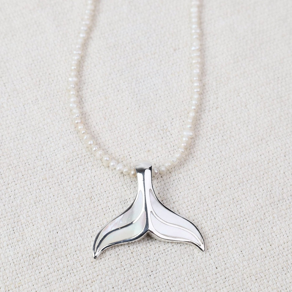 
                  
                    PND Sterling Silver Large Whale Tail with Mother Of Pe
                  
                