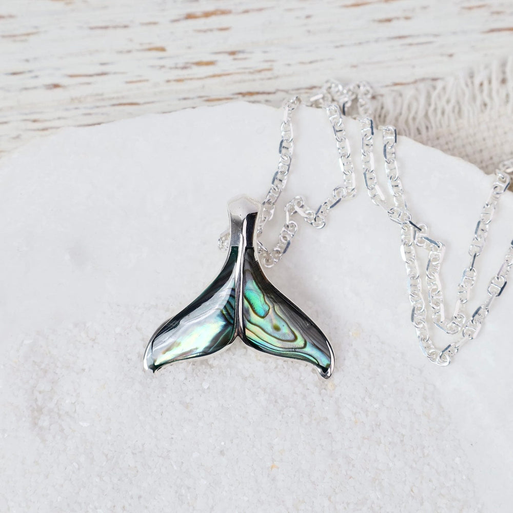 
                  
                    PND Sterling Silver Medium Whale Tail with Abalone Inl
                  
                