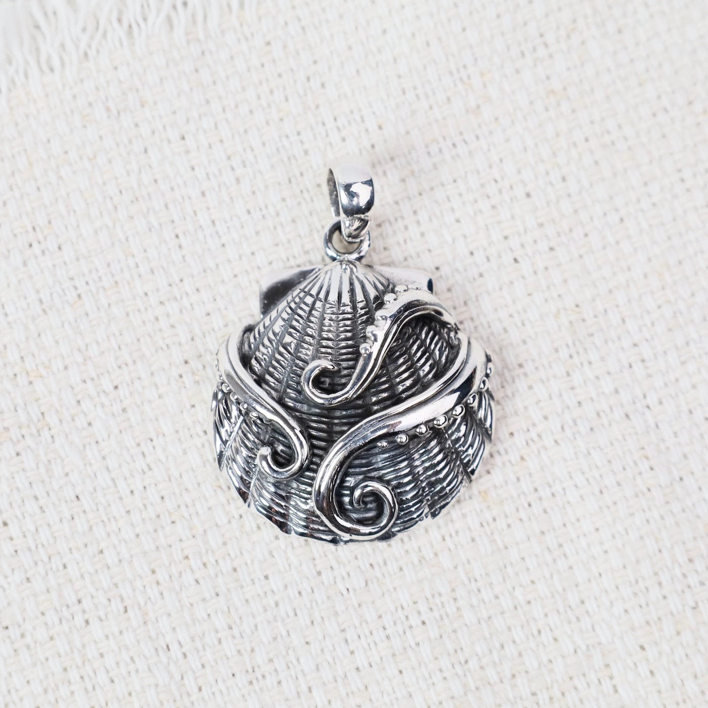 PND Sterling Silver Shell with Octopus Arms Pendant -