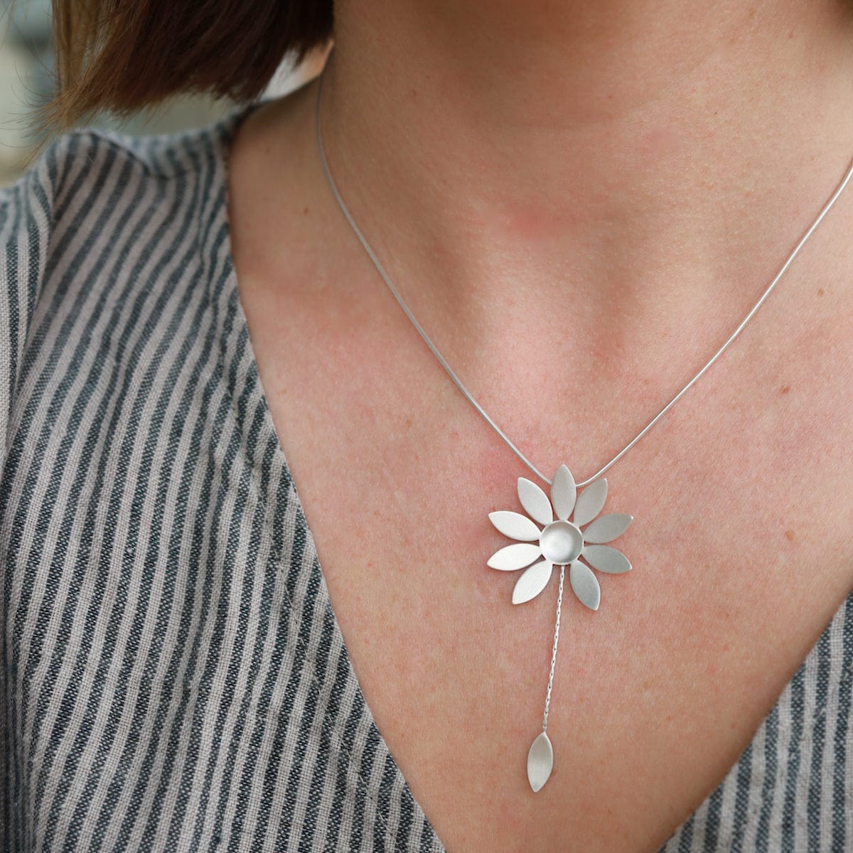 Buy Sunflower Necklace Silver Sunflower Jewelry Gift for Women Online in  India - Etsy