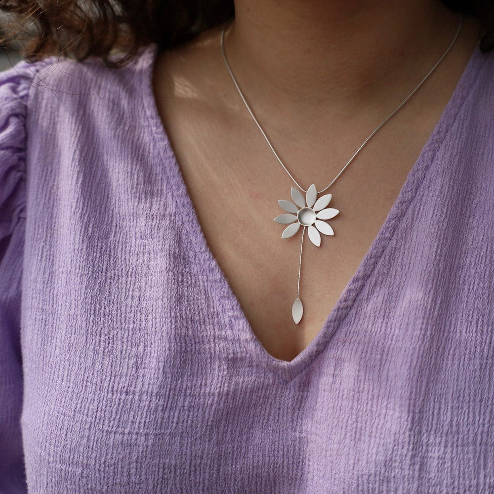 PND Sterling Silver Sunflower Pendant