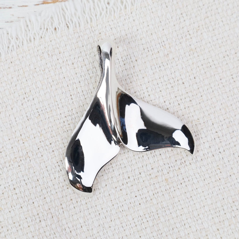 PND Sterling Silver Whale Tail Pendant - Pendant Only