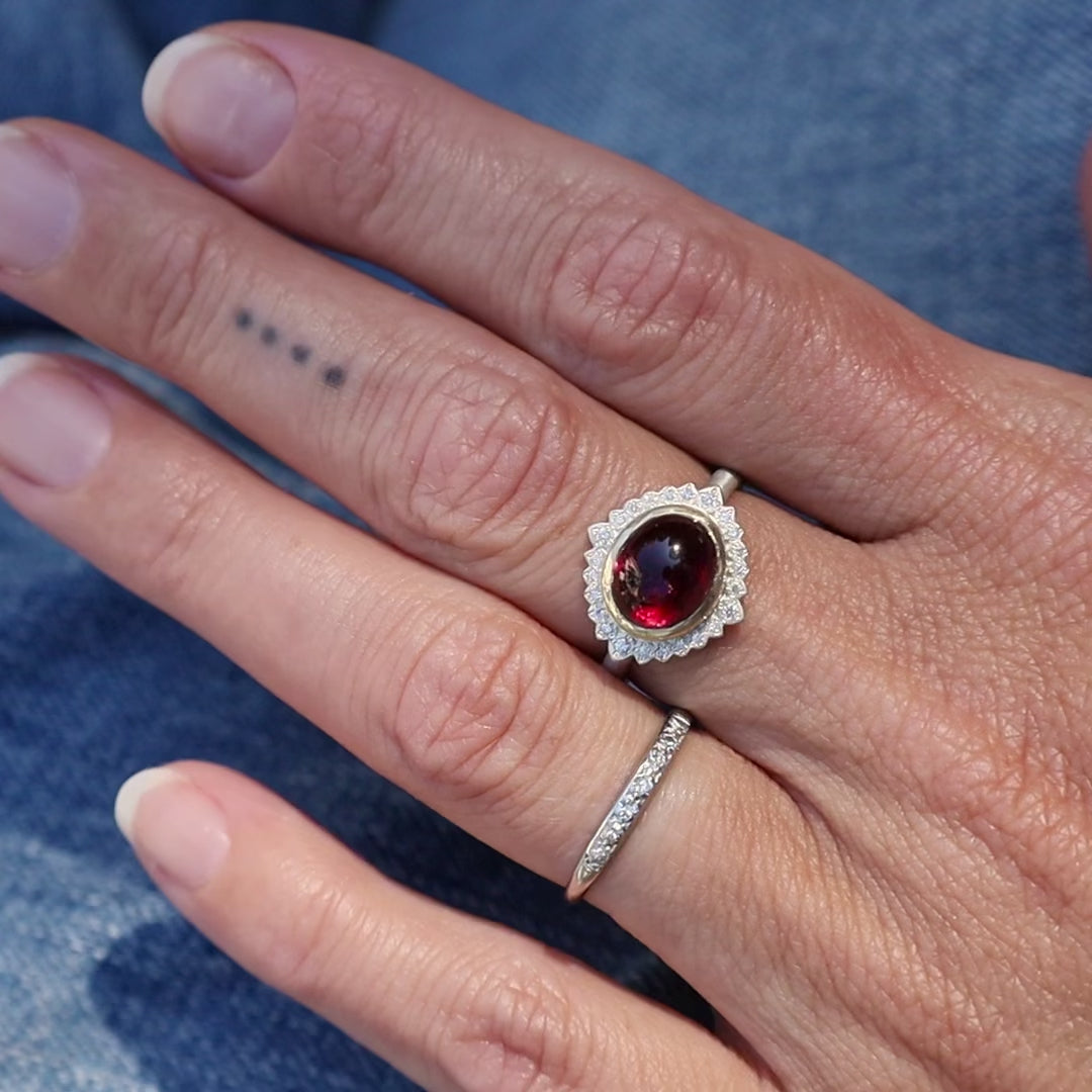 One of a Kind Two Tone Pink Tourmaline Ring